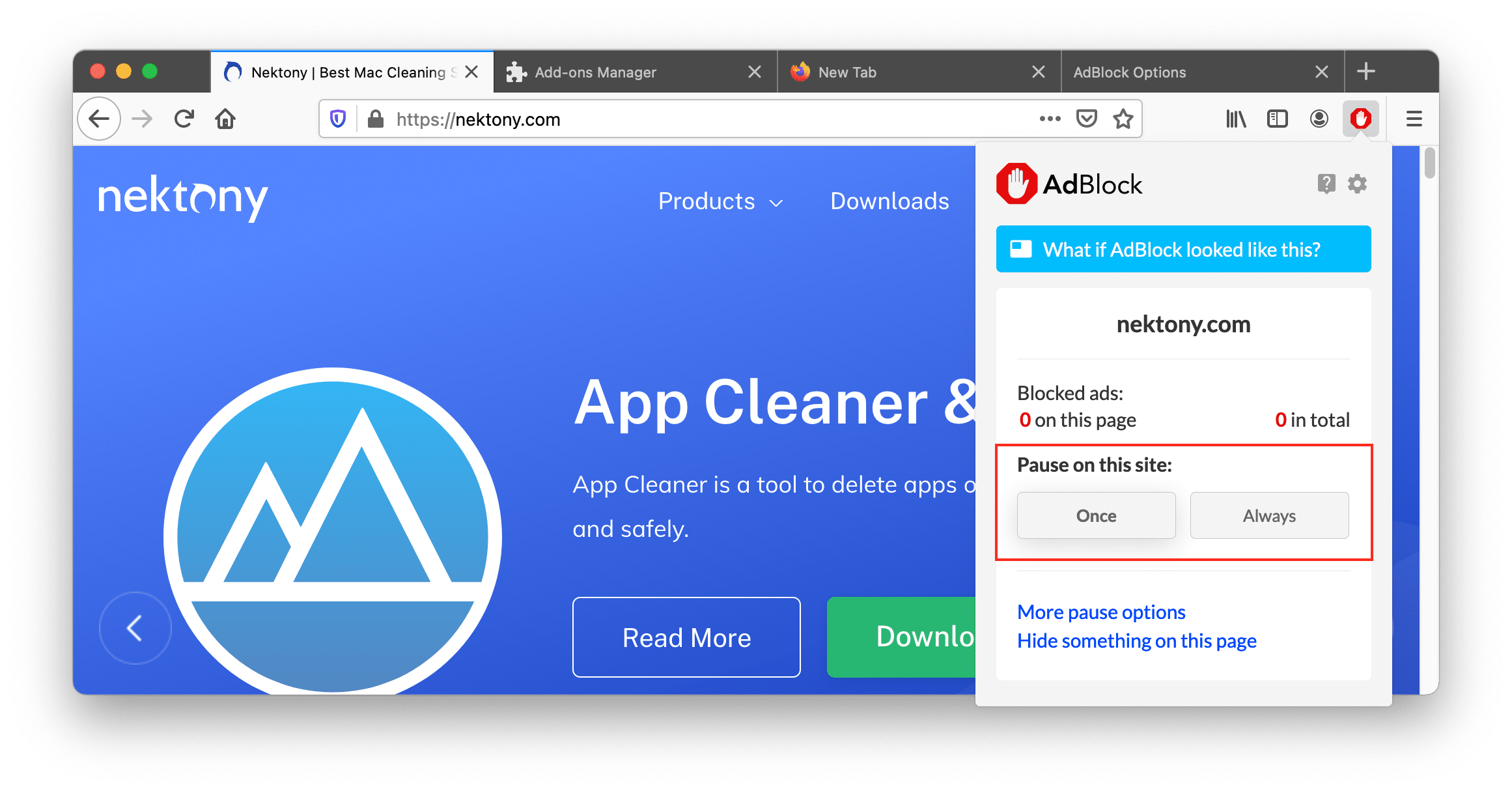 uninstall adblock on chrome for mac